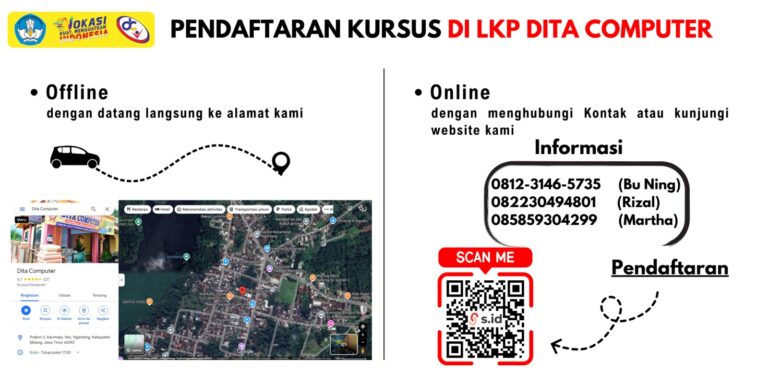 Pendaftaran Kursus LKP Dita Computer